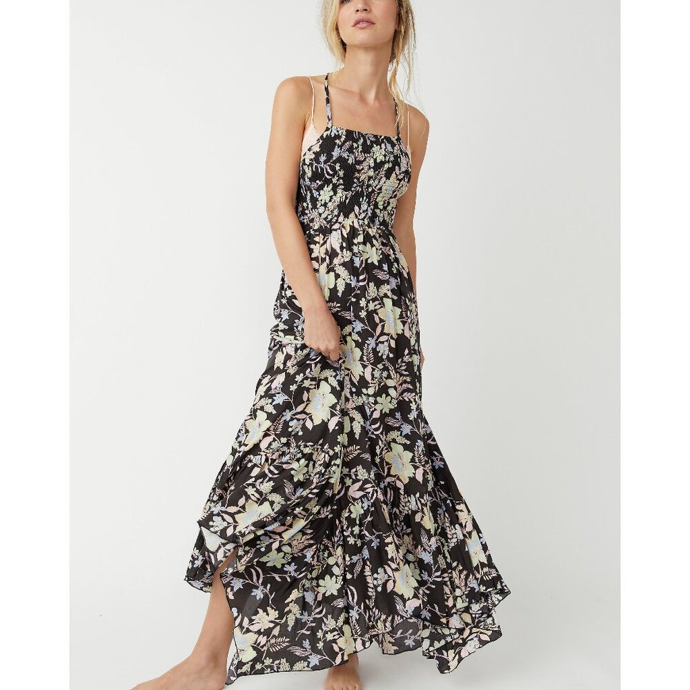 Free People Black Floral Maxi Dress